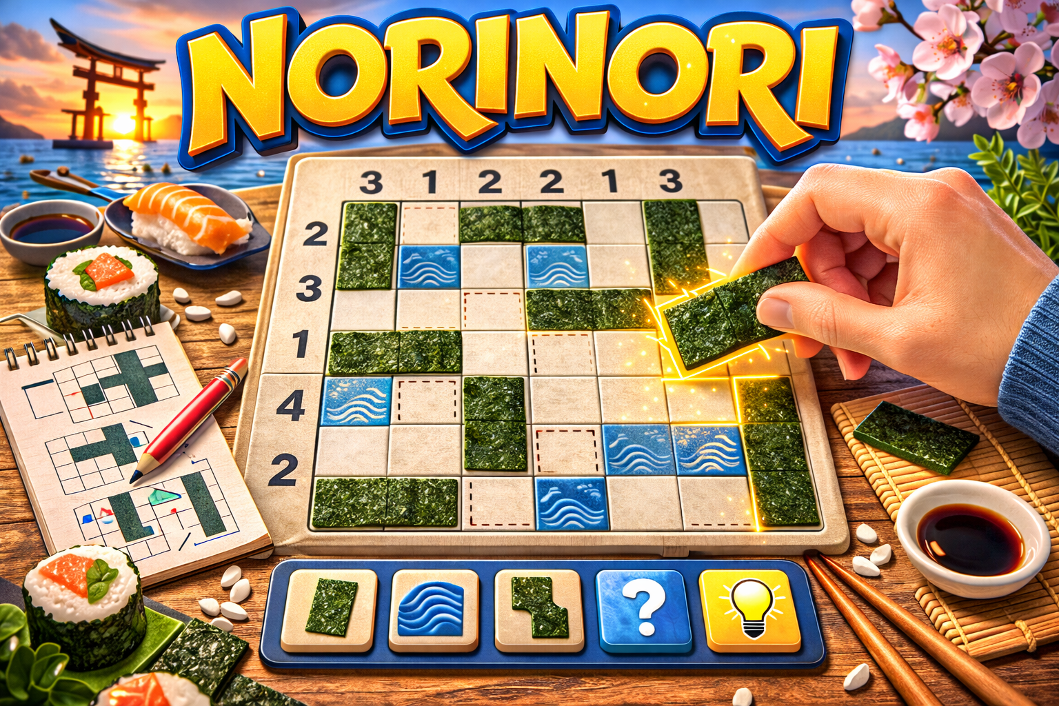 Norinori puzzle — shade exactly two cells per region forming dominoes