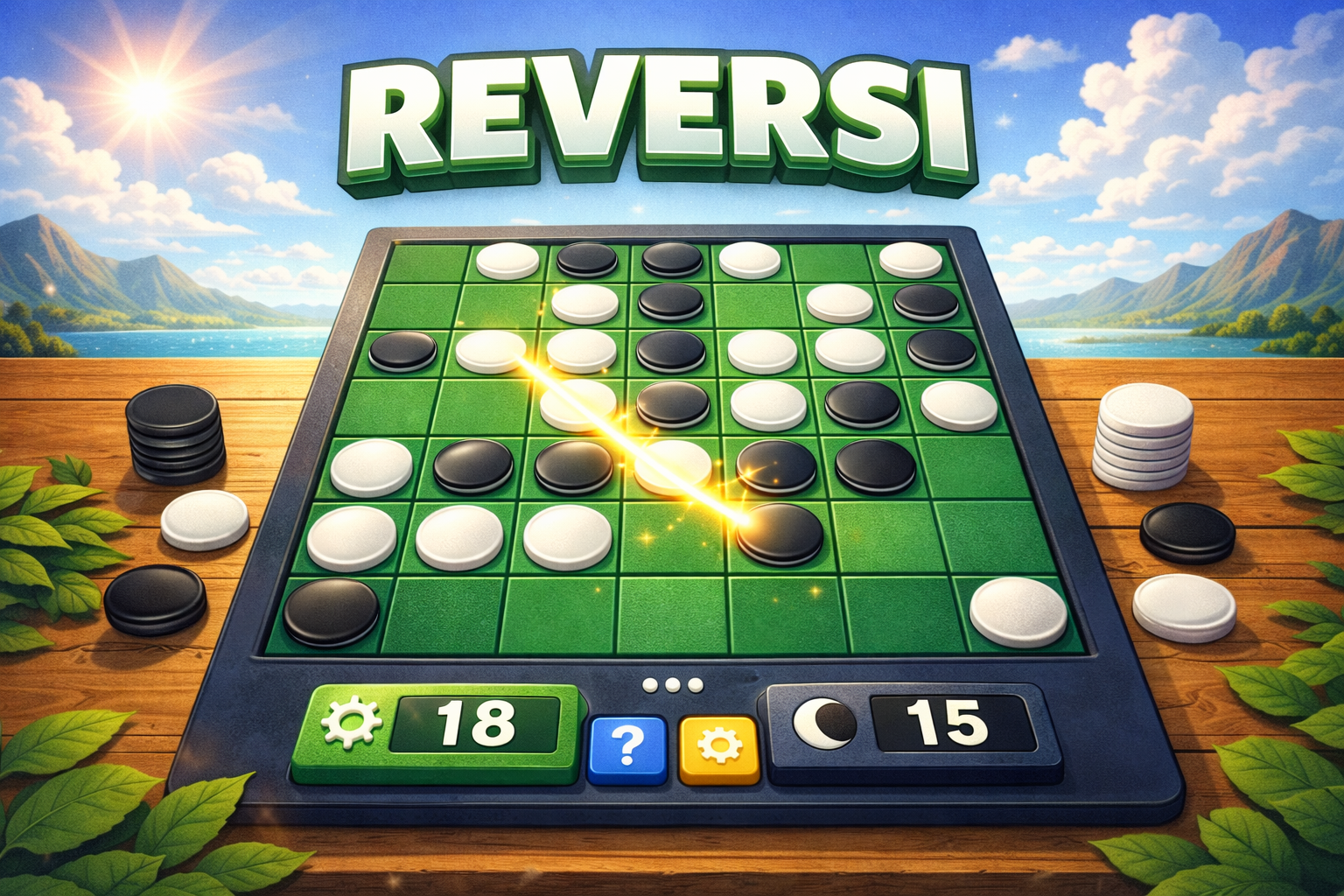 Reversi strategy game — flip opponent discs and dominate the board